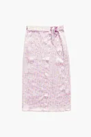 Falda pareo midi print Spraymini rosa