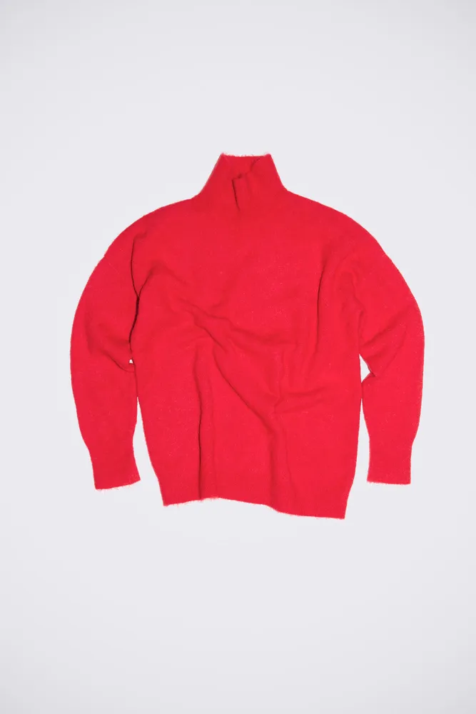 Jersey mohair rojo