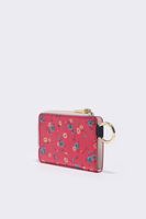 Cartera rectangular piel print Flowers rojo