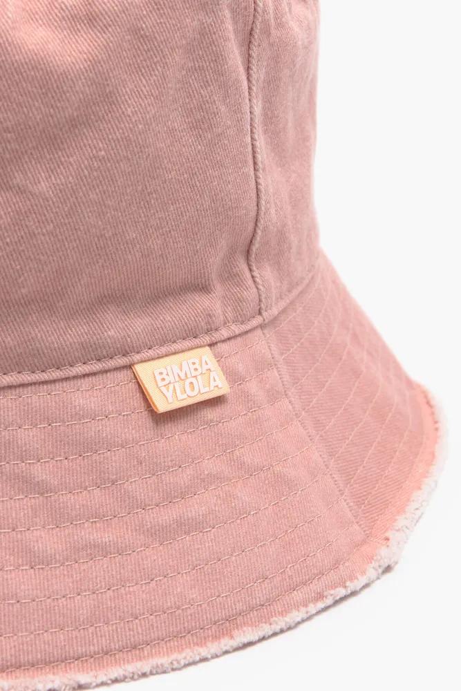 Gorro bucket lavado rosa