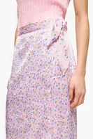 Falda pareo midi print Spraymini rosa