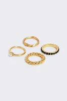 Set anillos dorados