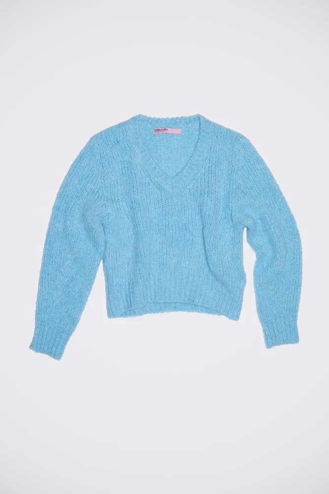 Jersey pico alpaca azul