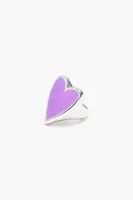 Anillo corazón lila