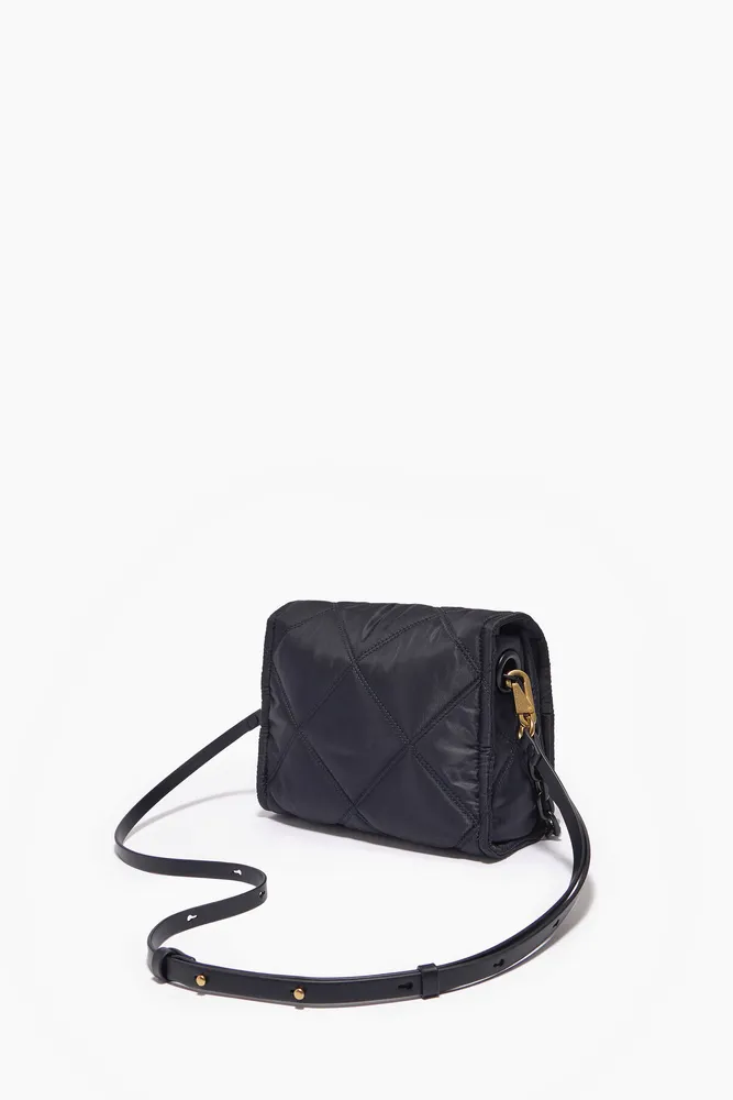 Bolso bandolera nylon acolchado negro