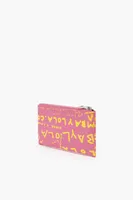 Monedero rectangular cocodrilo rosa