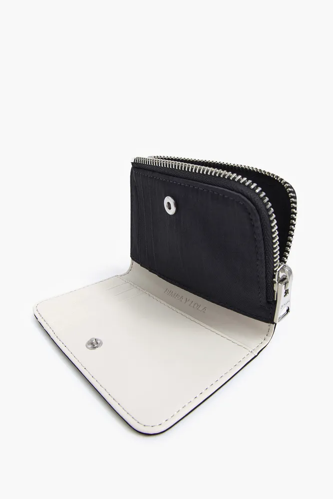 Monedero rectangular piel negro