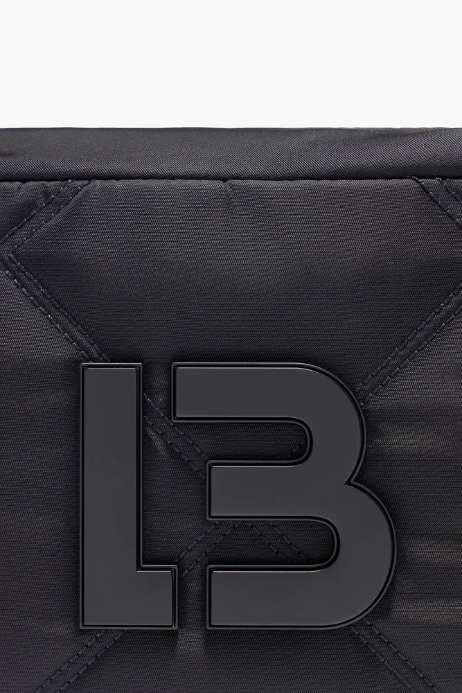 Bolso bandolera S nylon acolchado negro