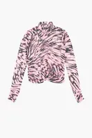 Camiseta ajustada print Butterfly Wing rosa