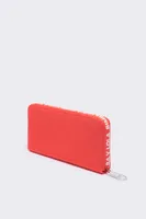 Billetera libro nylon rojo