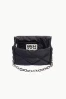 Bolso bandolera nylon solapa negro