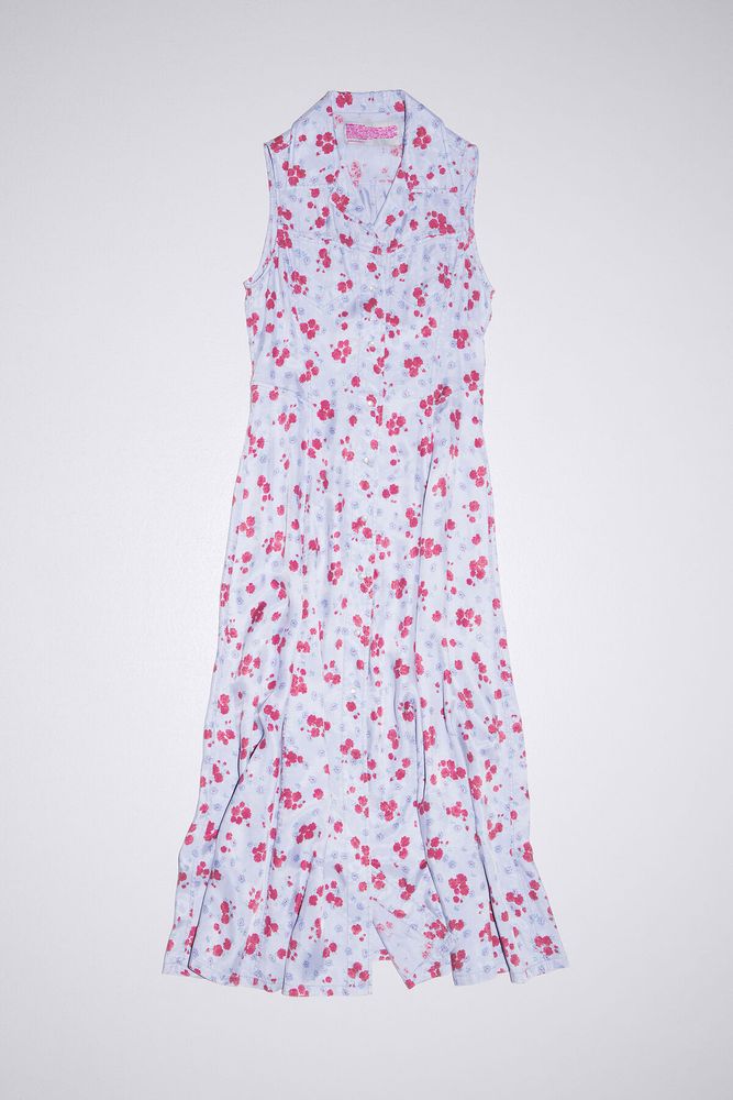 Vestido fluido print Blooming-Flowers lila