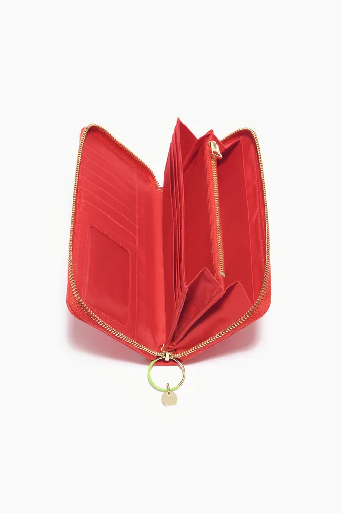 Billetera libro nylon roja