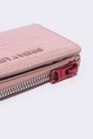 Monedero rectangular cocodrilo rosa