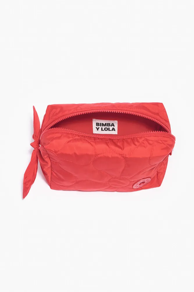 Neceser rectangular M nylon rojo