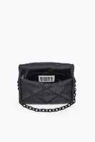 Bolso bandolera nylon acolchado negro