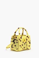 Bolso tote S nylon print Small Hearts amarillo