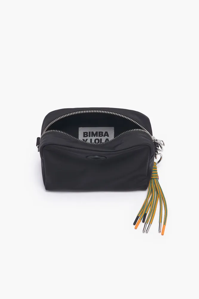 Bolso bandolera nylon negro