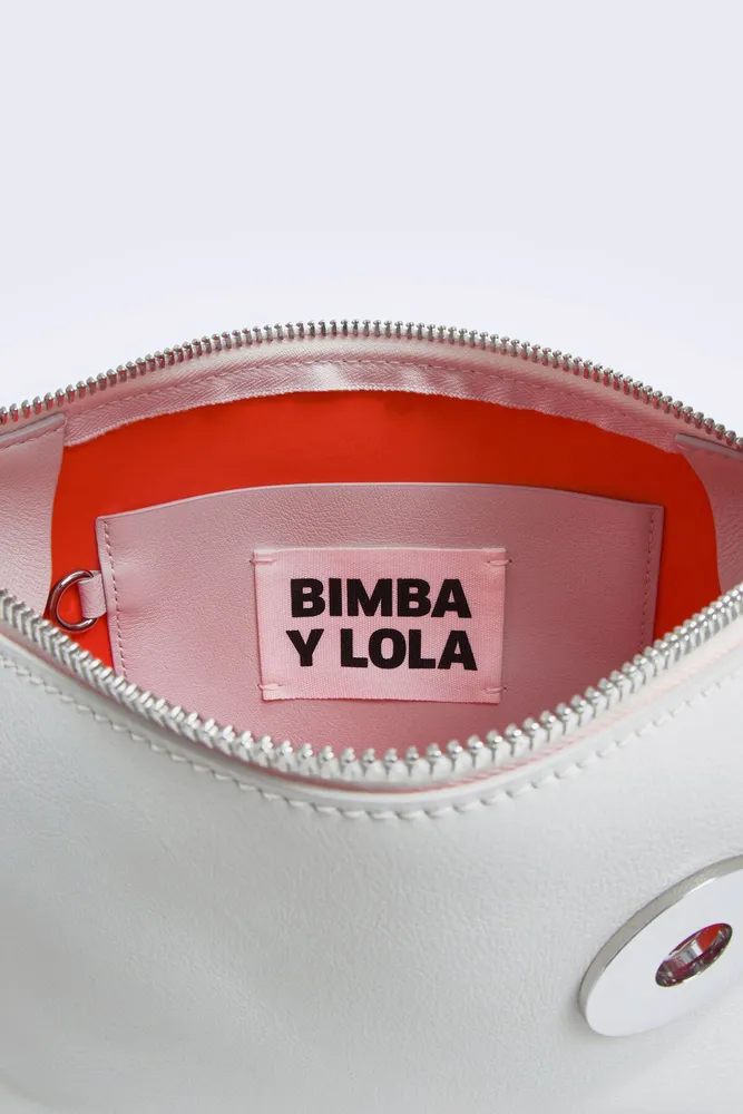 Bolso Hobo M Logo-Chimo blanco