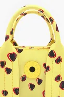 Bolso tote S nylon print Small Hearts amarillo