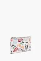 Monedero rectangular print cocodrilo blanco