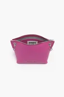 Bolso trapecio M piel fucsia