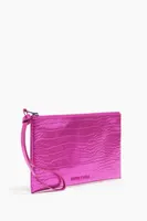 Neceser plano cocodrilo fucsia