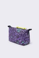 Neceser trapecio S nylon Leopard púrpura