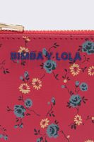 Monedero curvo piel print Flowers rojo