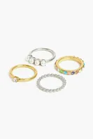 Set anillos cristales