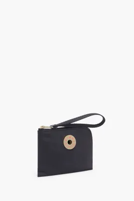 Monedero curvo nylon negro