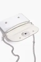 Cartera charol plata