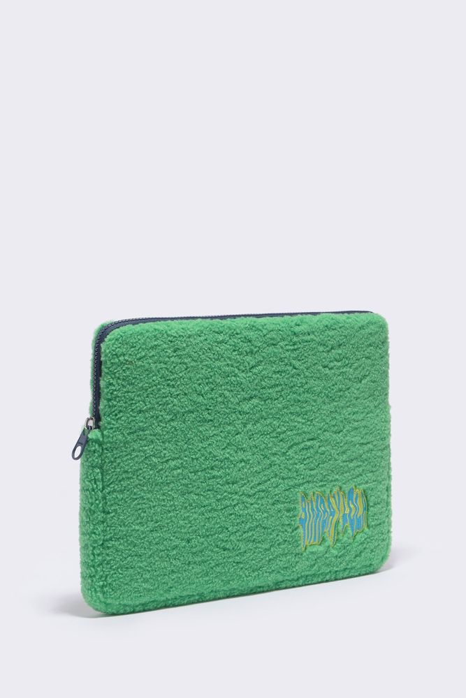 Funda portátil 13,5" pelo verde