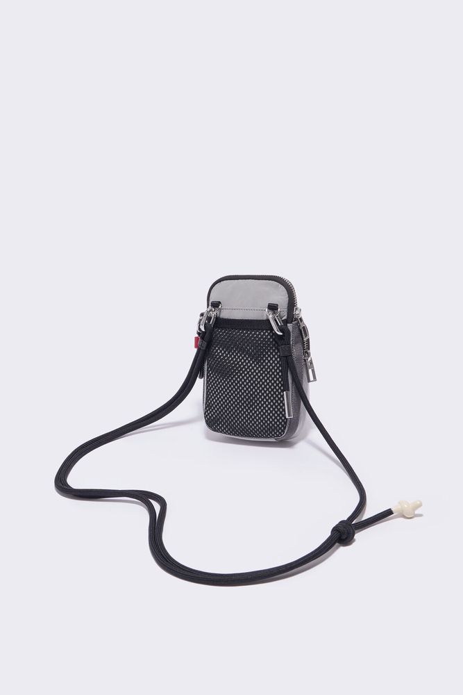 Minibolso nylon gris