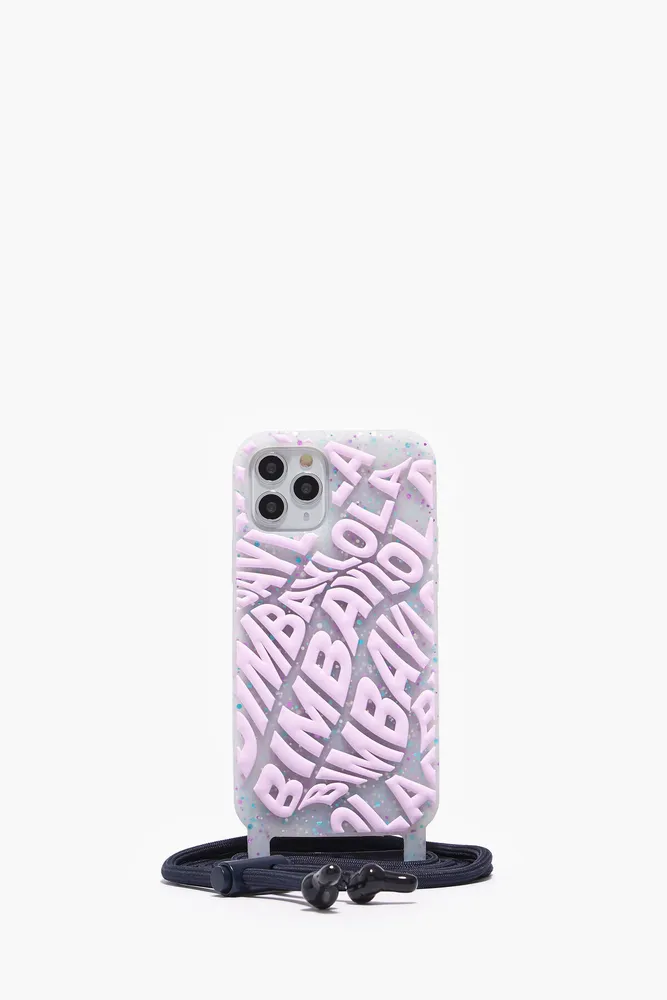 Funda iPhone / Pro transparente logo lila