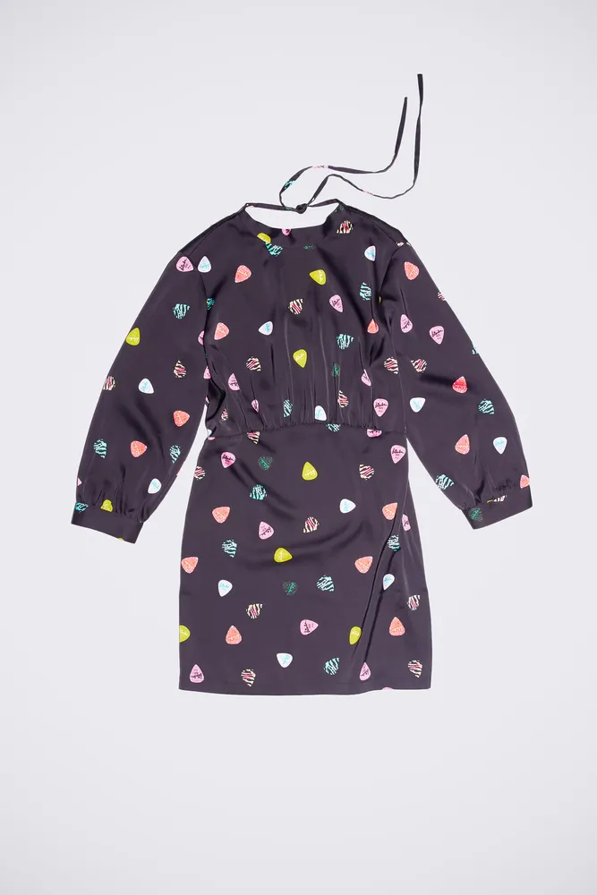 Vestido print Electric Bimba negro