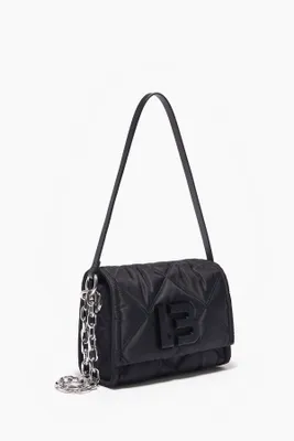 Bolso bandolera S nylon solapa negro