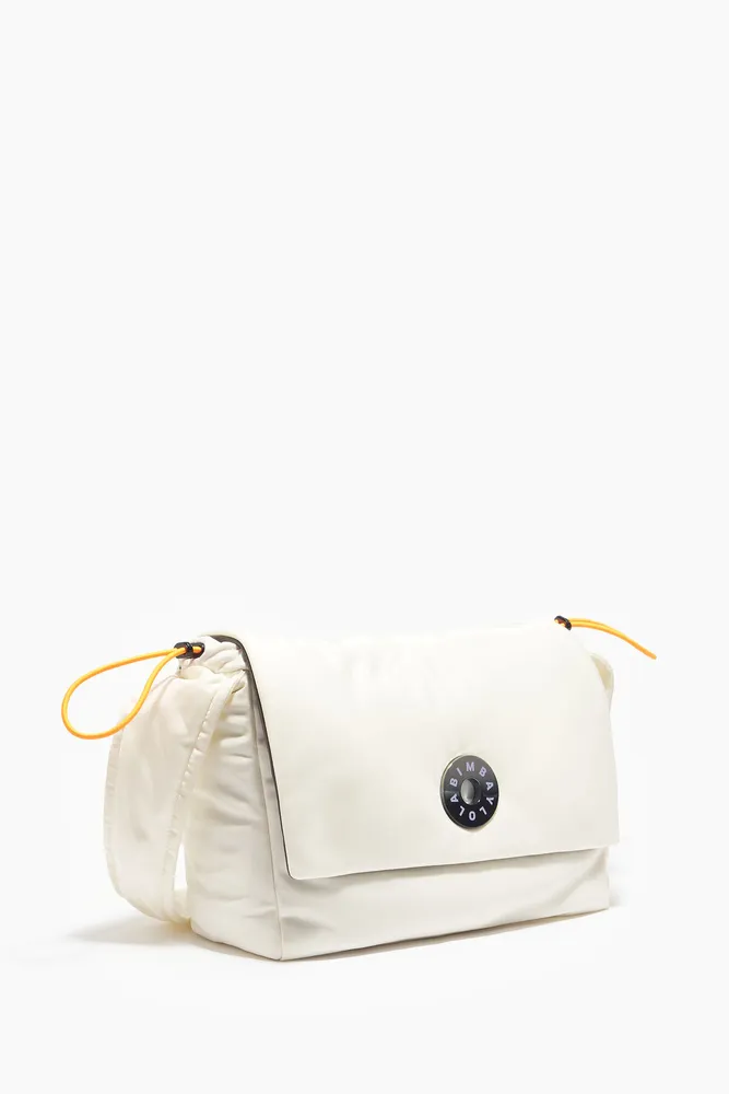 Bolso bandolera M nylon hueso