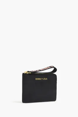 Monedero S nylon negro