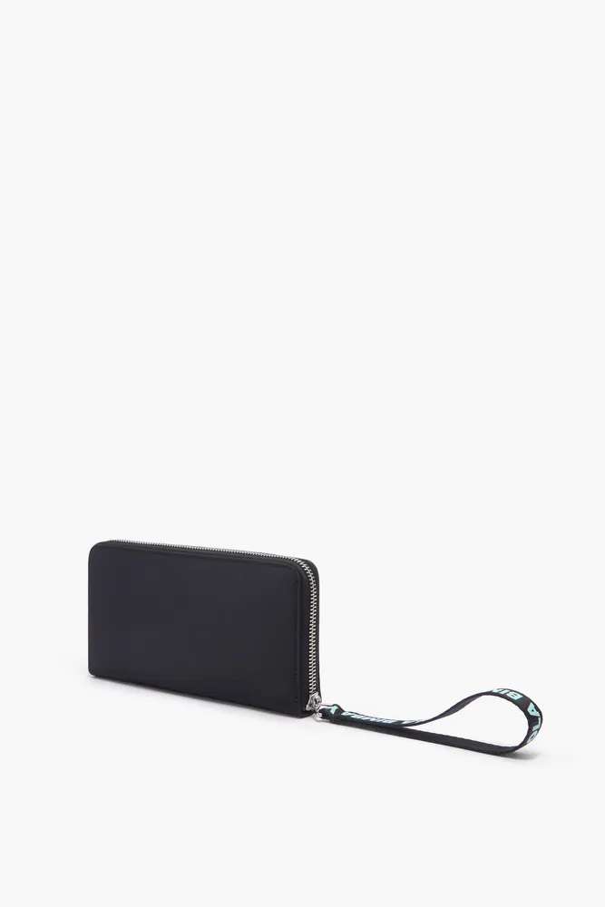 Billetera rectangular nylon negra