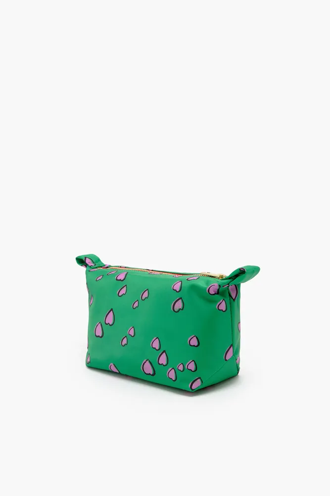 Neceser trapecio Hearts verde