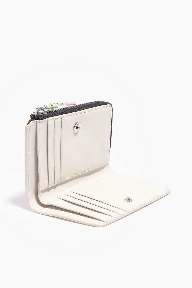 Cartera rectangular charol blanco