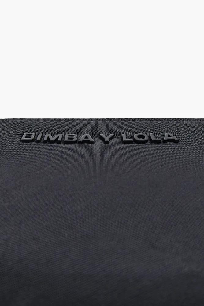 Monedero rectangular nylon negro