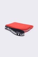 Monedero curvo nylon rojo ácido