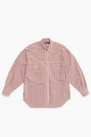 Camisa oversize popelín marrón