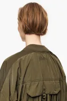 Cazadora bomber nylon caqui