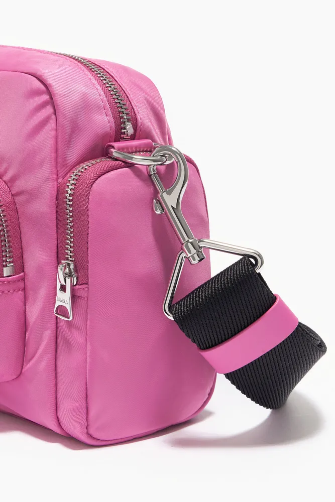 Bolso bandolera M nylon rosa