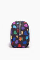 Neceser media luna nylon print Hearts negro