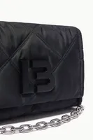 Bolso bandolera nylon solapa negro