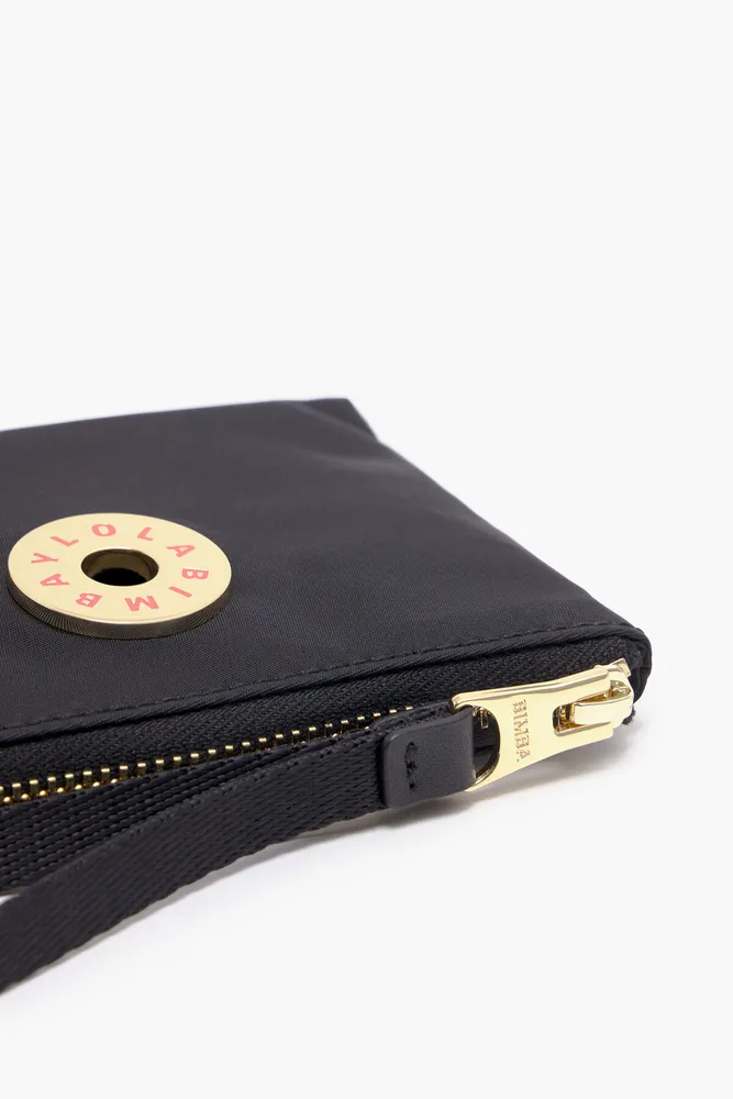 Monedero curvo nylon negro